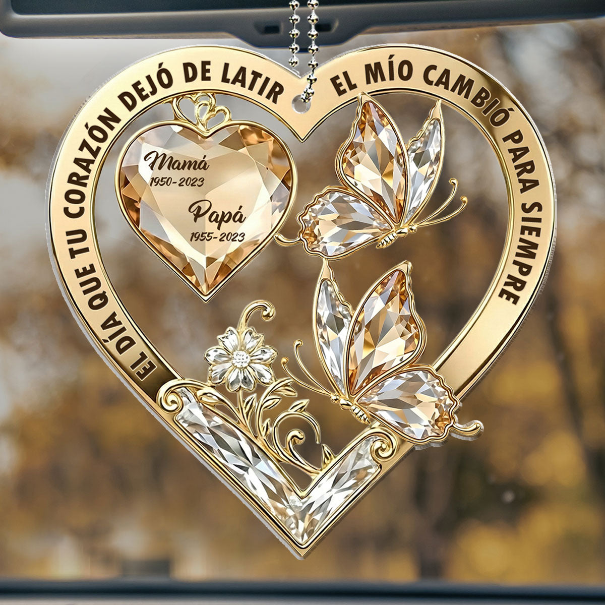 The Moment My Heart Changed Forever Spanish - Personalized Car Ornament