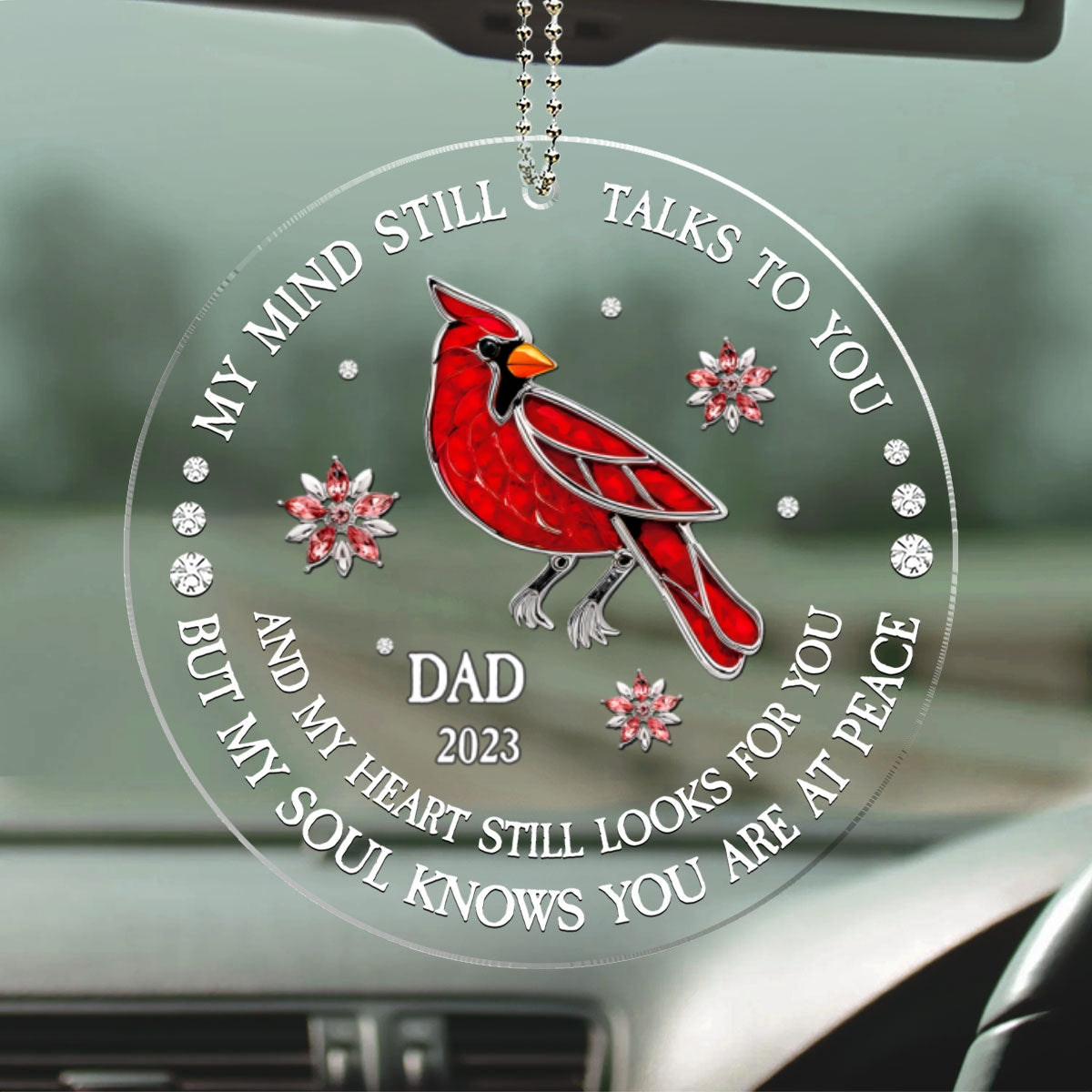 My Soul Knows You Are At Peace Ver 2 - Personalized Car Ornament