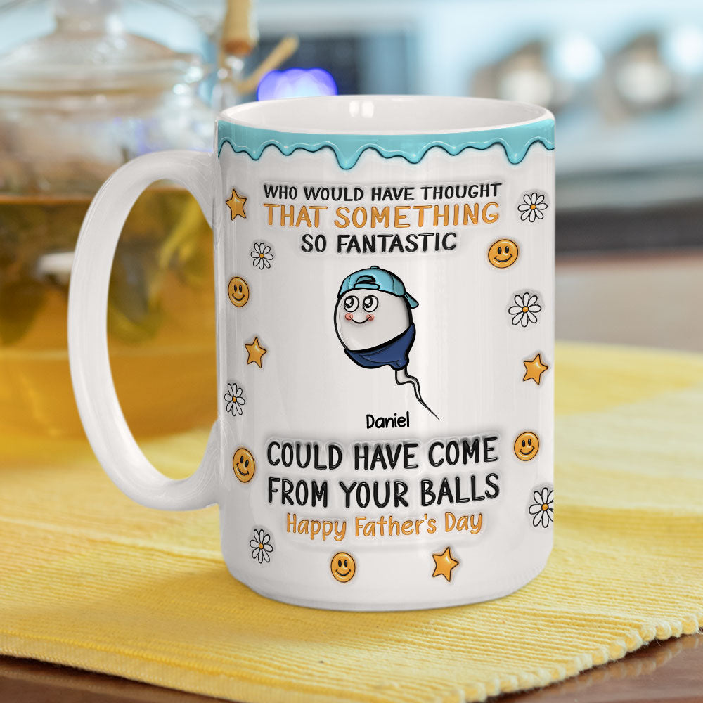 Custom Father's Day, Special Gift for Dad & Grandpa • We All Came From There - Personalized 3D Inflated Effect Mug