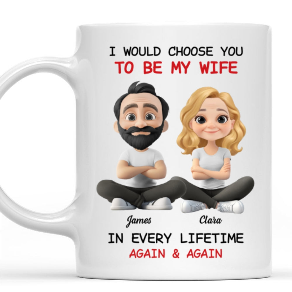 Custom Anniversary Keepsake Gifts For Couple • Always Choose You My Wife - Personalized Coffee Mug