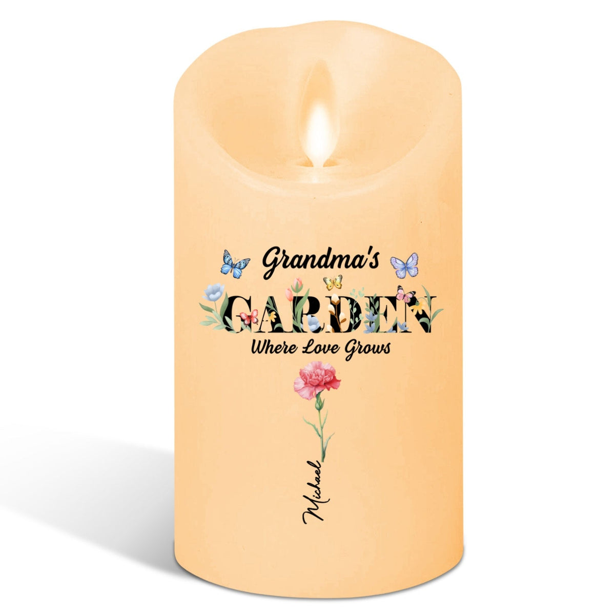 Grandma Garden - Personalized LED Candle