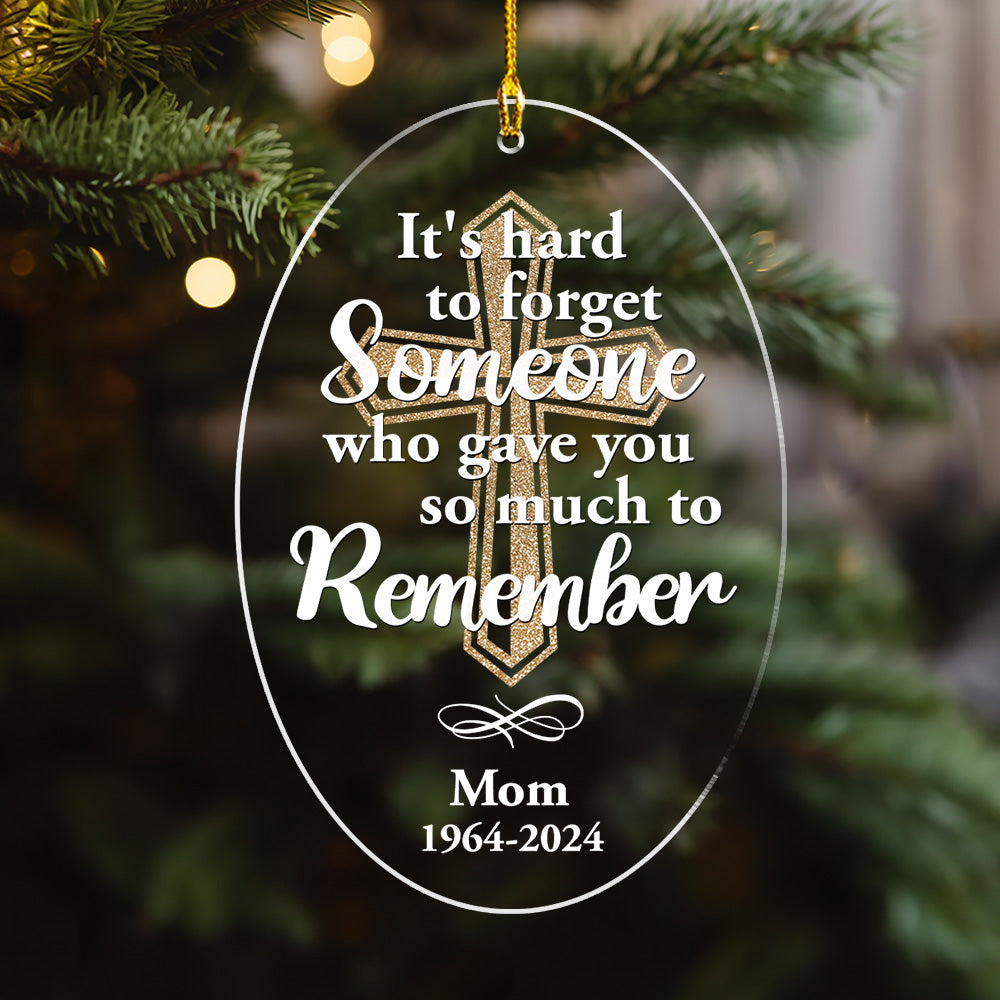 Custom Memorial Christmas Ornament, Sympathy Keepsake •  Love In Heaven - Personalized Acrylic Ornament