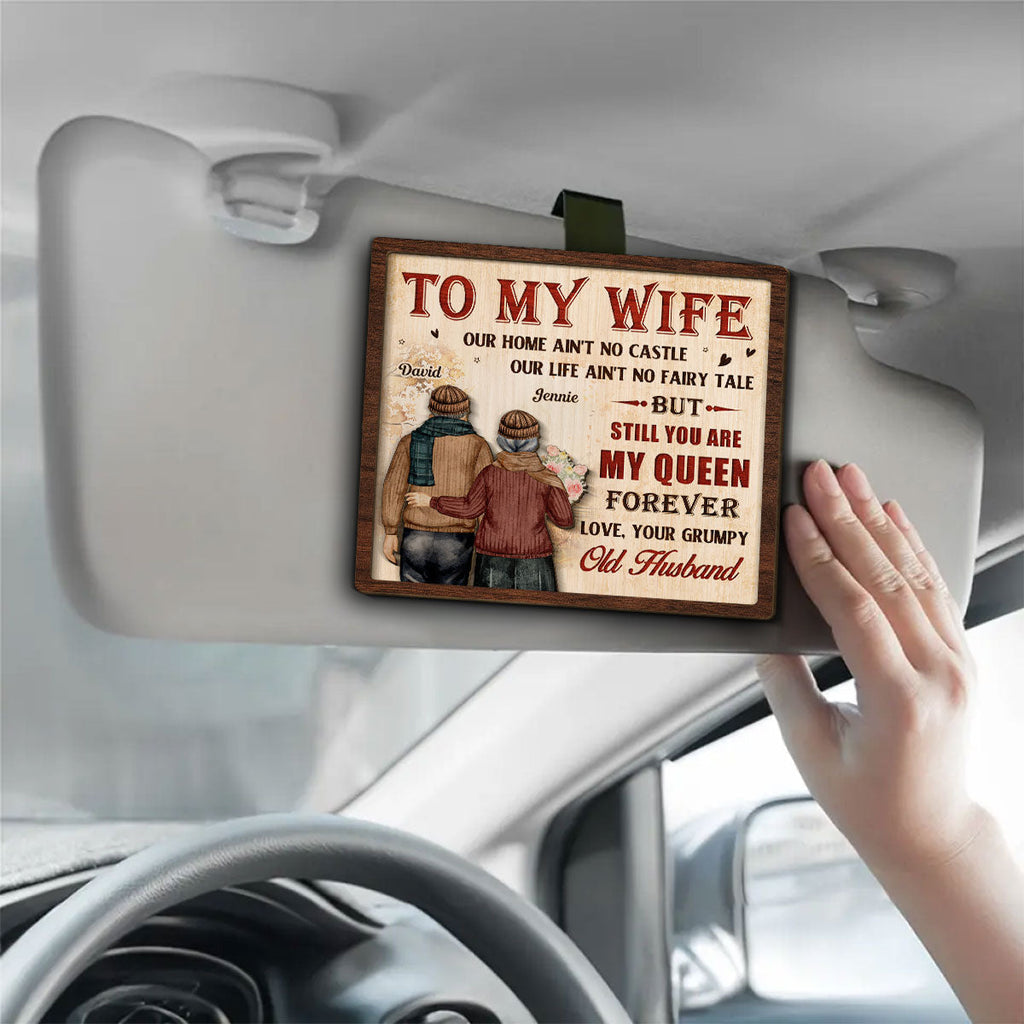 To My Queen - Personalized Car Visor Clip