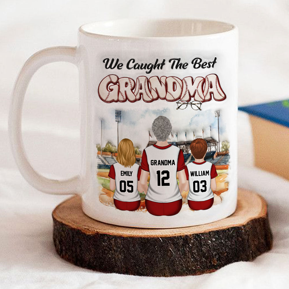 Custom Mother's Day Gift for Mom & Grandma • Caught The Best Grandma - Personalized 3D Inflated Effect Mug