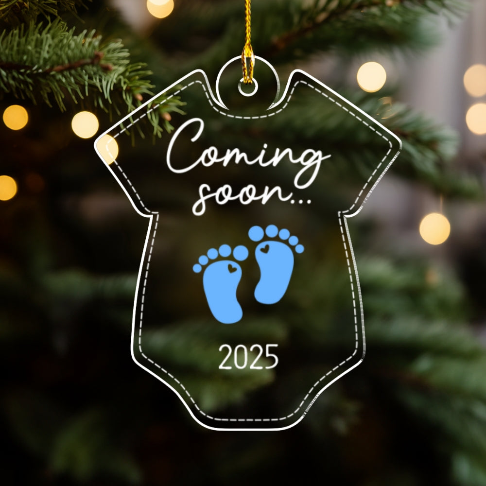 Custom Baby First Christmas Ornament for New Parents •  Coming Soon - Personalized Acrylic Ornament
