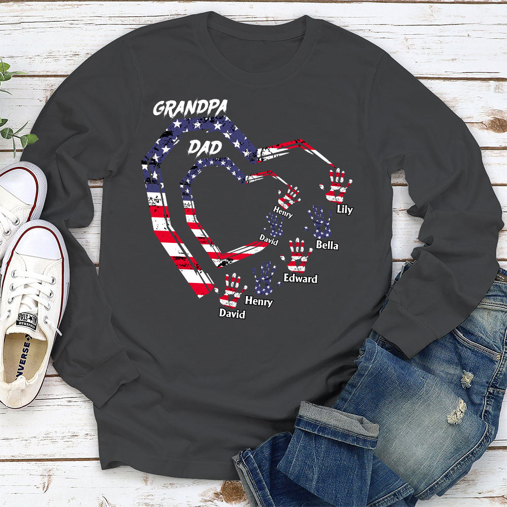 Custom Father's Day, Special Gift for Dad & Grandpa • We Love You Grandpa - Personalized Shirt