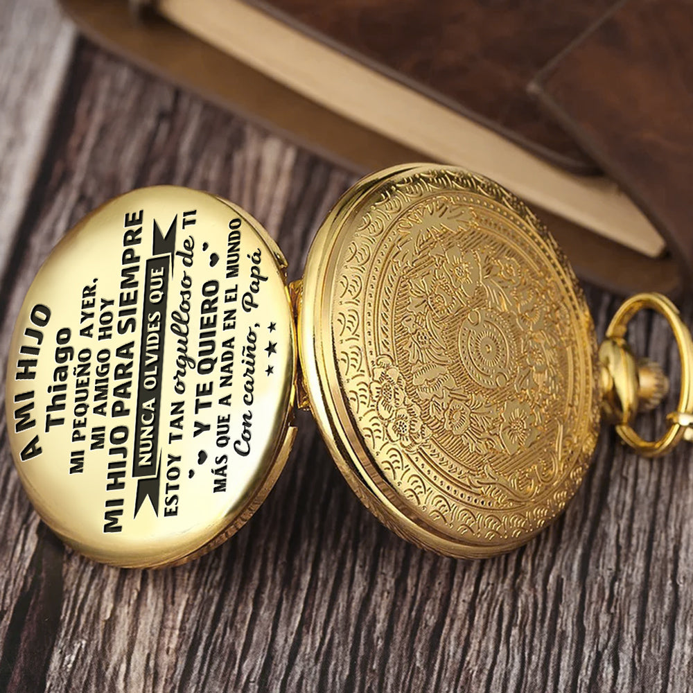 Mi Hijo Para Siempre Versión 2 - Reloj de Bolsillo Personalizado