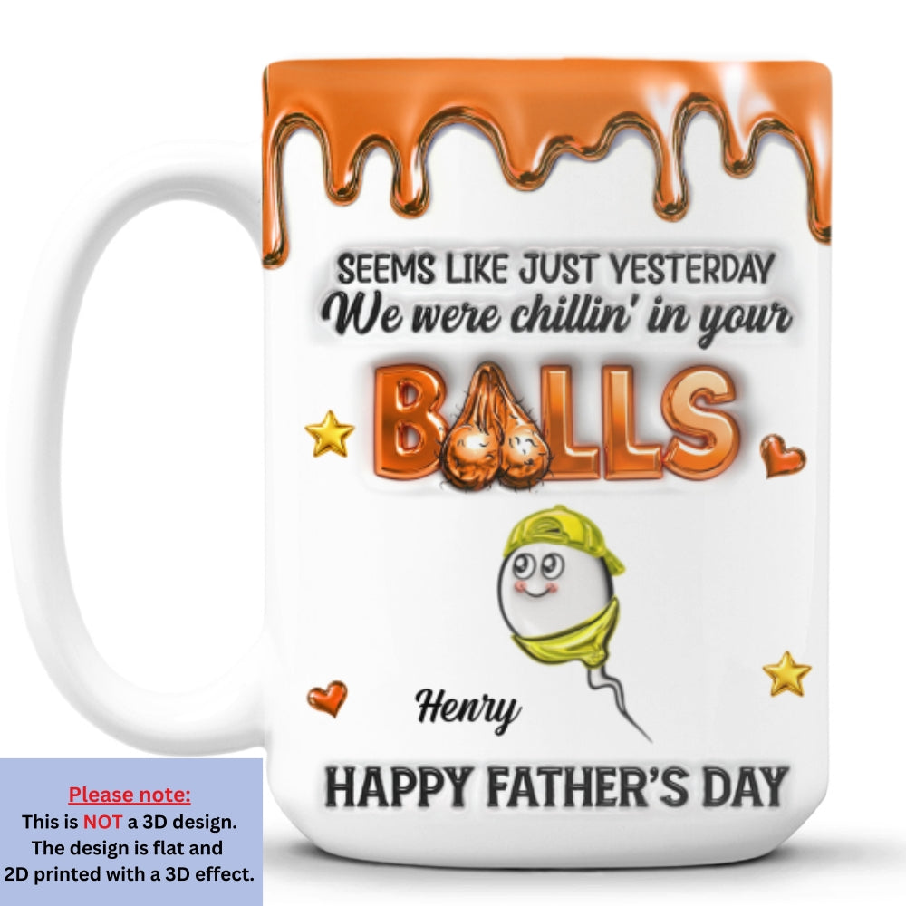 Custom Christmas & Birthday Keepsake Gift • Chill In Your Balls - Personalized 3D Inflated Effect Mug