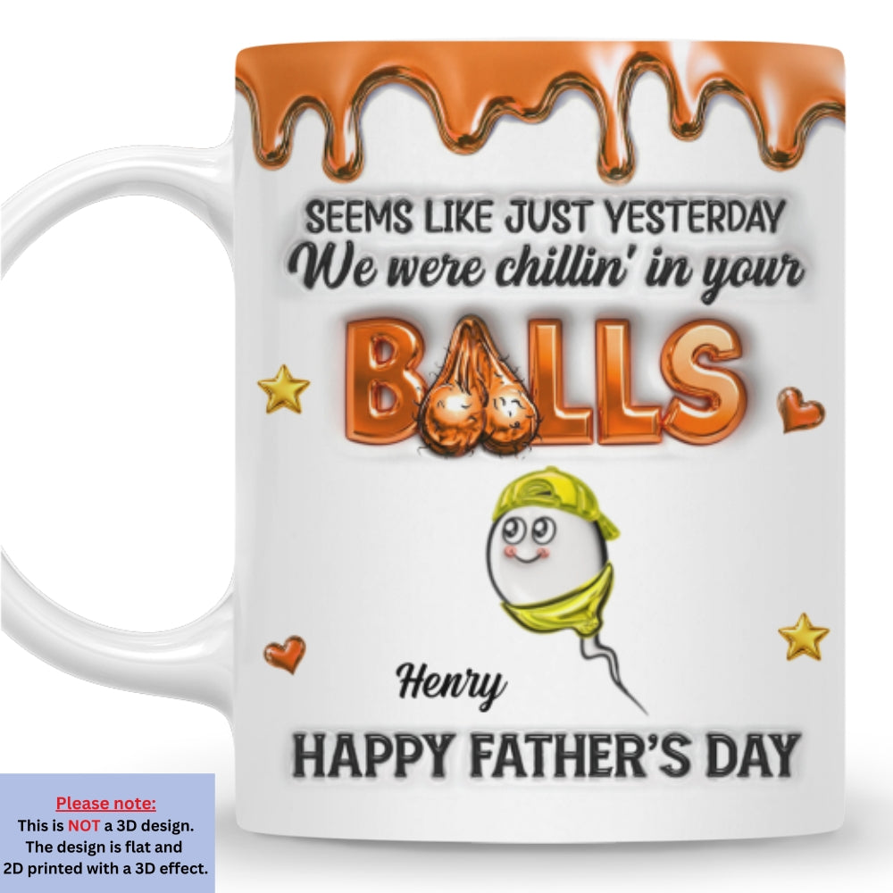 Custom Christmas & Birthday Keepsake Gift • Chill In Your Balls - Personalized 3D Inflated Effect Mug