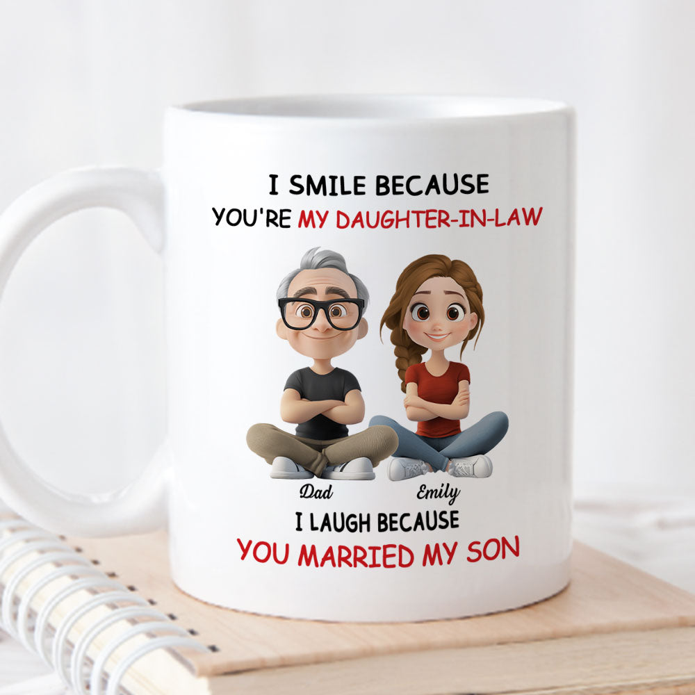 Custom Christmas & Birthday Gift for Daughter • My Daughter In Law - Personalized Coffee Mug