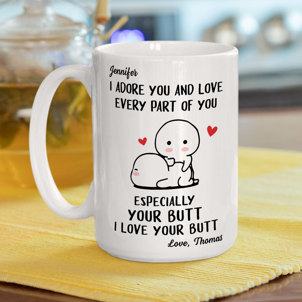 Custom Anniversary Keepsake Gifts For Couple • I Adore You - Personalized Coffee Mug