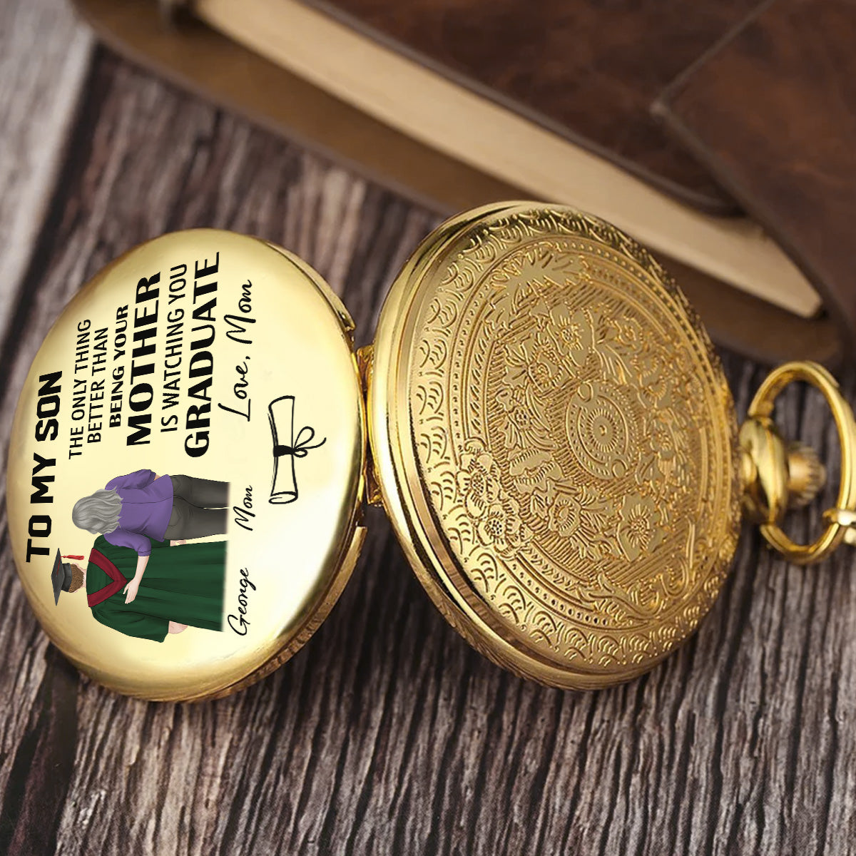 Watching You Graduate - Personalized Print Pocket Watch
