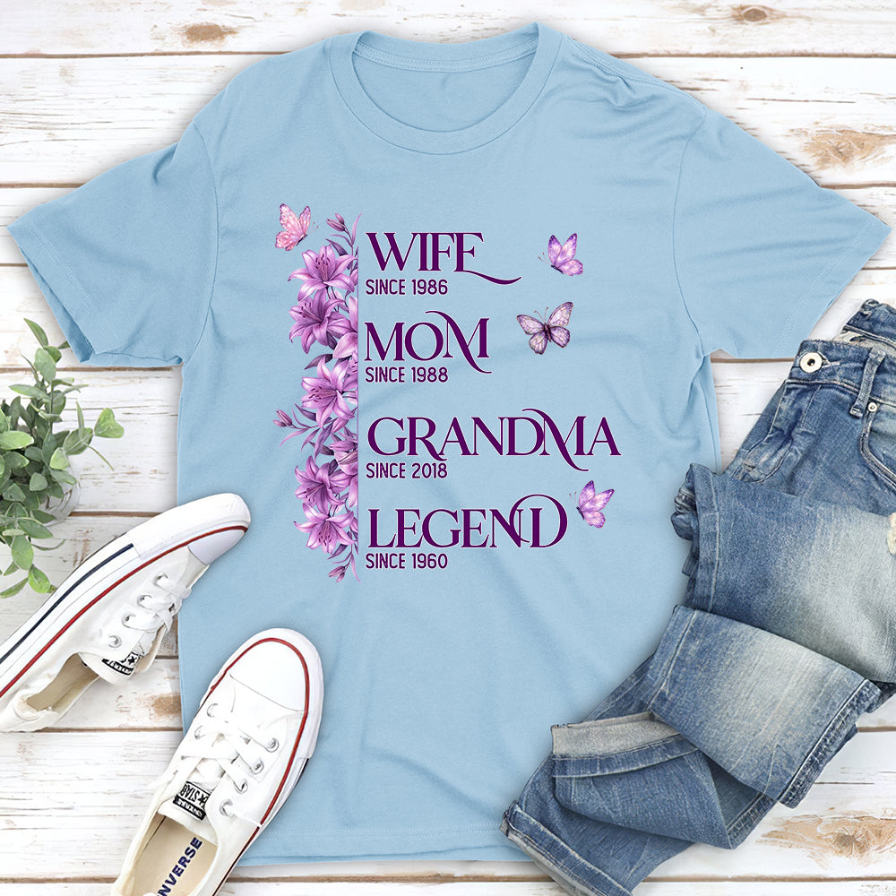 Custom Mother's Day Gift for Mom & Grandma • Wife Mom Grandma Legend - Personalized Shirt