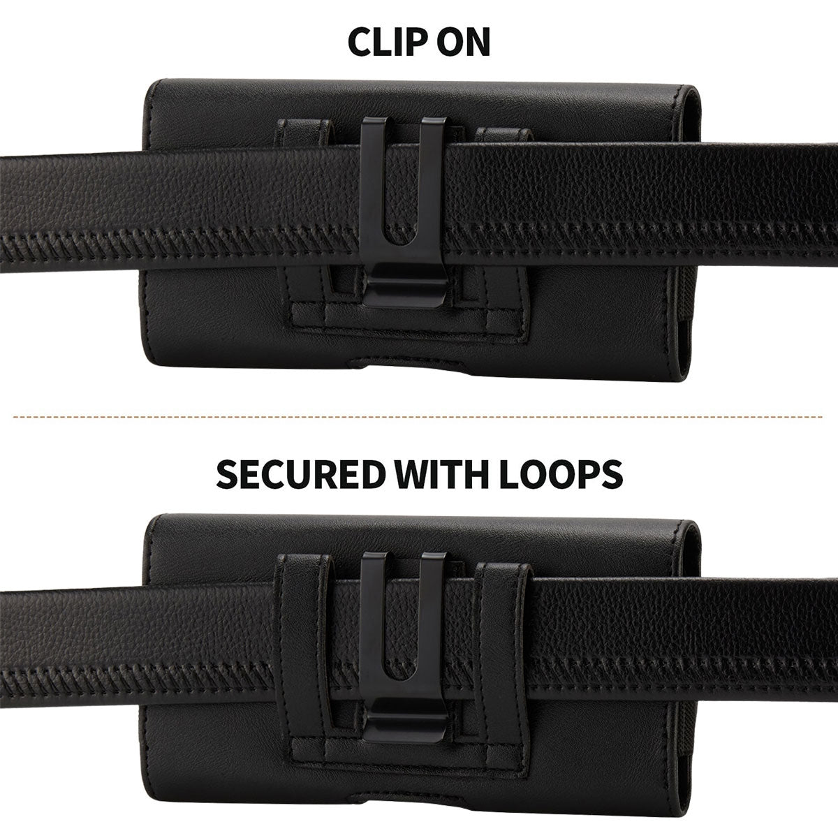 The Power Of Love - Personalized Leather Phone And Card Holster
