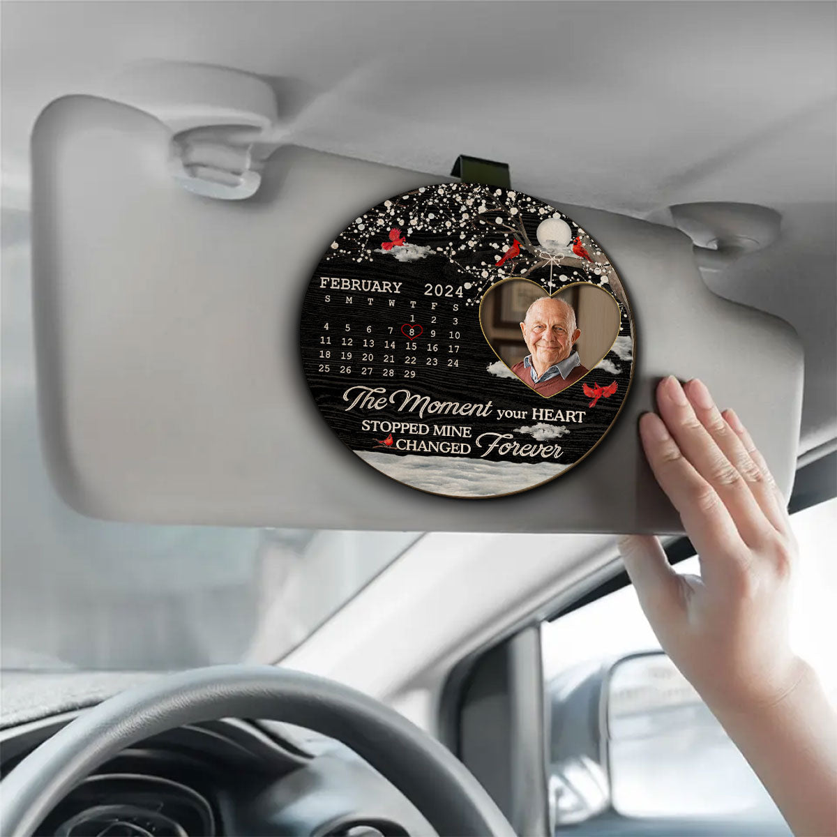 A Piece Of My Heart - Personalized Car Visor Clip