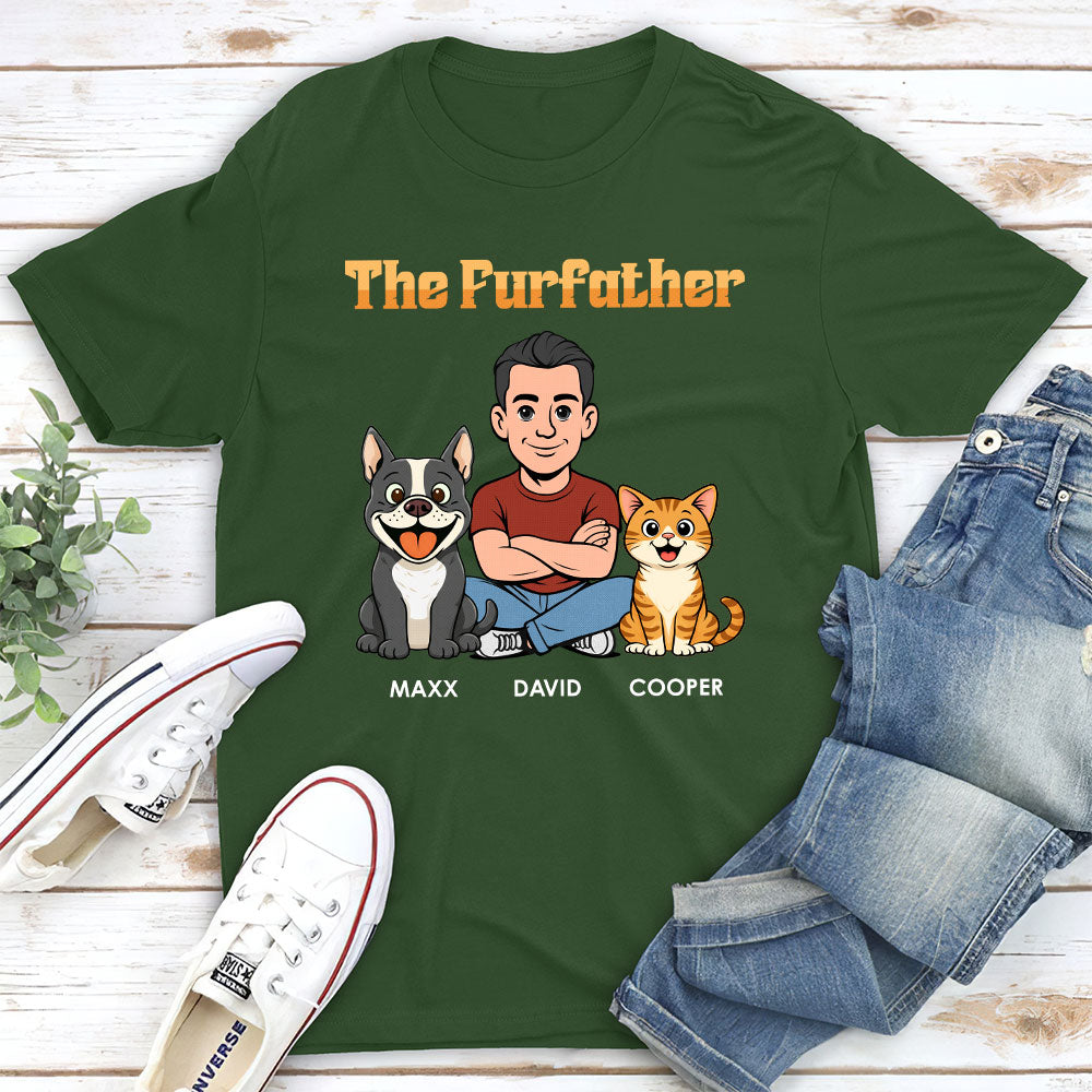 Custom Christmas & Birthday Keepsake Gift • The Furfather Retro - Personalized Shirt