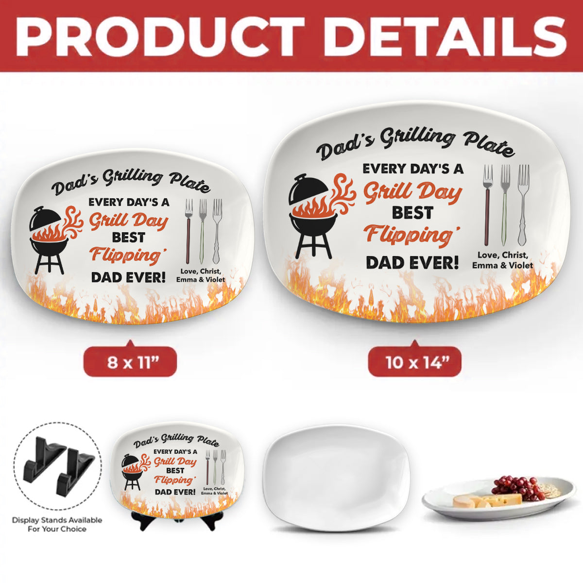 King Of The Grill - Personalized Platter