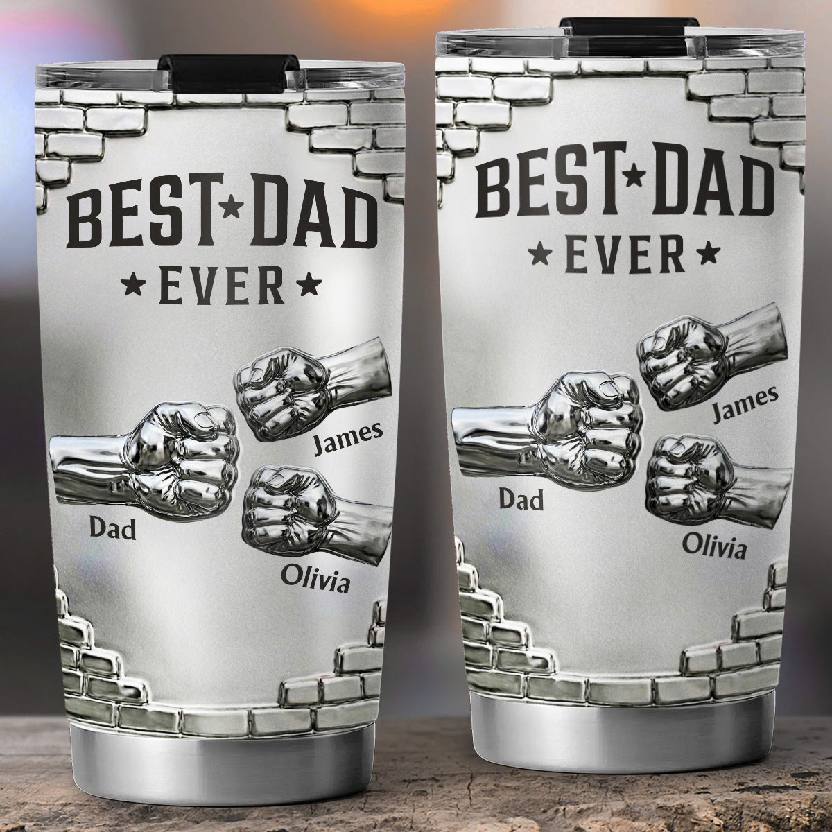 Custom Father's Day Birthday Gifts For Dad • Legendary Dad - Personalized 3D Effect Tumbler
