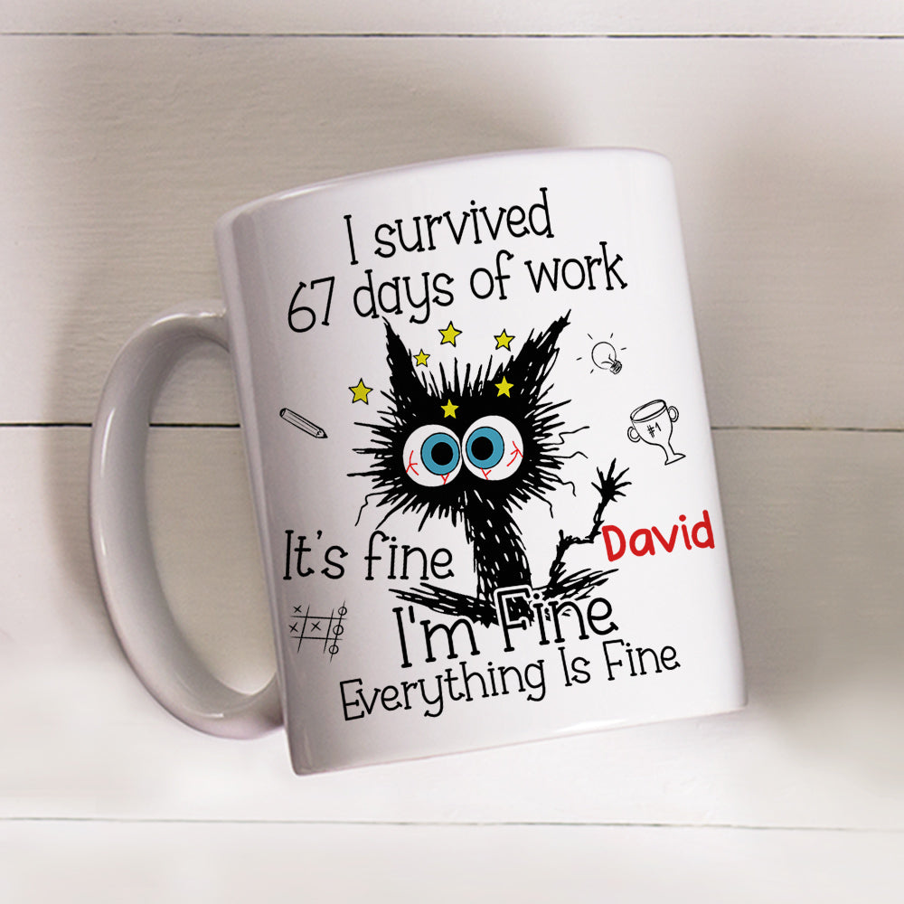 Custom Coworker, Christmas & Birthday Team Appreciation Gift • Six Seven Days Of Work - Personalized Coffee Mug