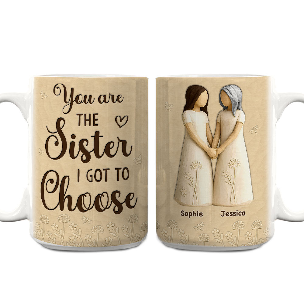 Custom Christmas & Birthday Gift For Sister • You Are The Sister - Personalized 3D Inflated Effect Coffee Mug