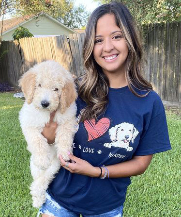 Custom Christmas & Birthday Keepsake Gift • Peace Love Dog - Personalized Unisex T-shirt