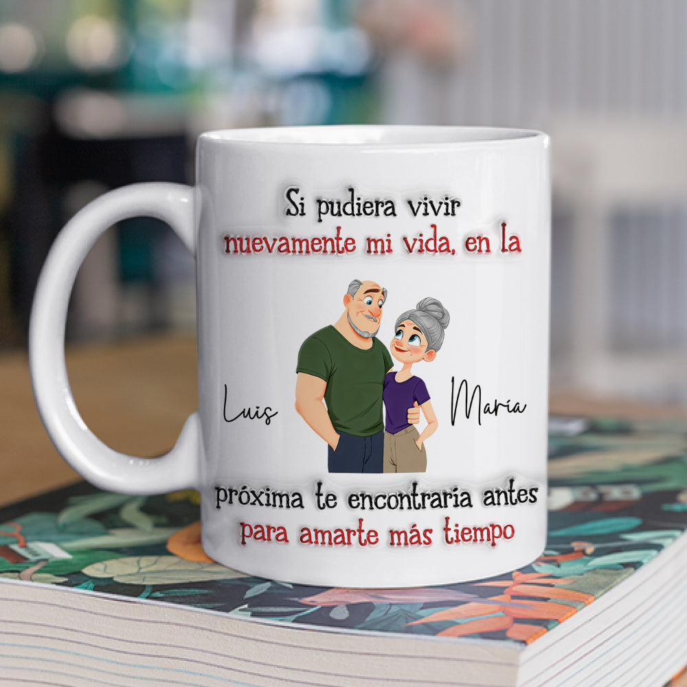 Custom Anniversary Keepsake Gifts For Couple • Te quiero muchísimo – Taza personalizada con efecto 3D inflado
