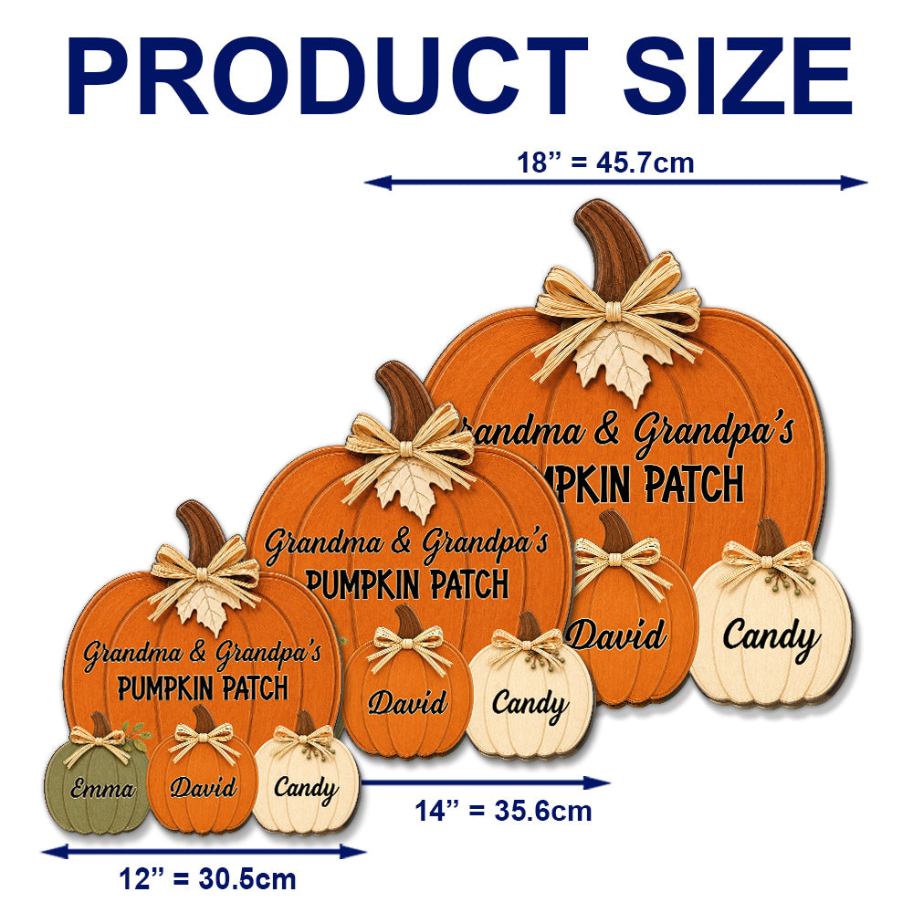 Custom Home & Wall Decor, Birthday & Christmas Gift • A Pumpkin Patch Full Love - Personalized Wood Sign