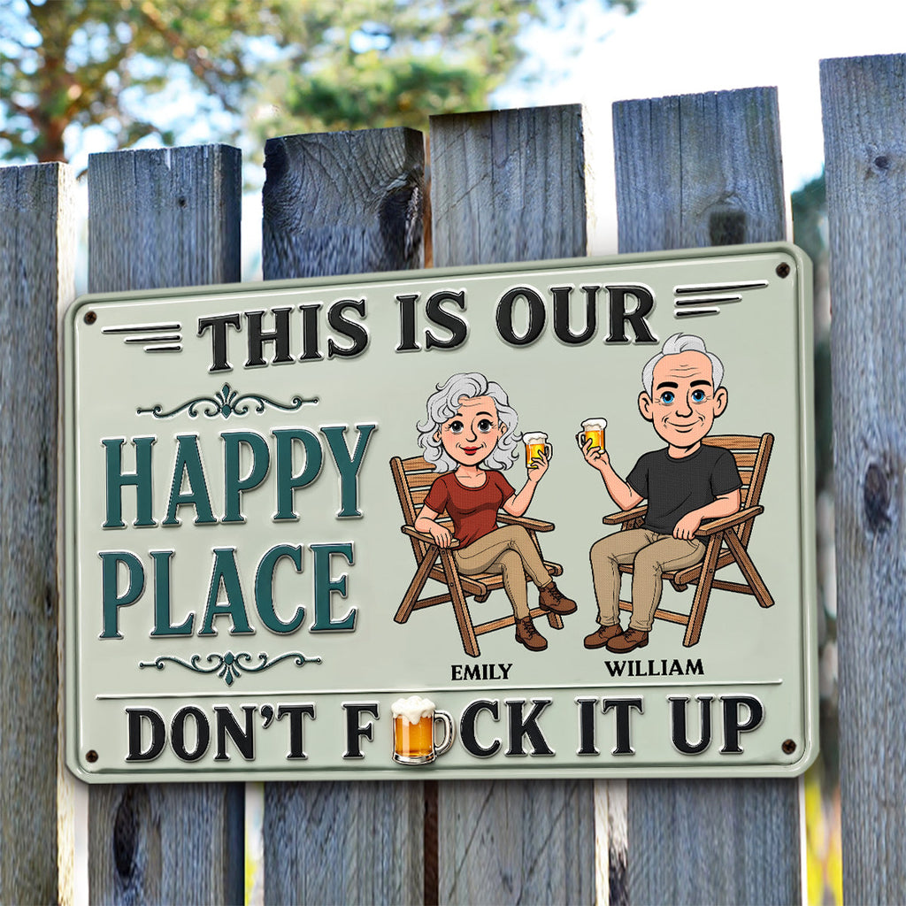 Custom 3D Family Summer Backyard, Patio & Porch Decor • Vintage Palce - Personalized Metal Sign