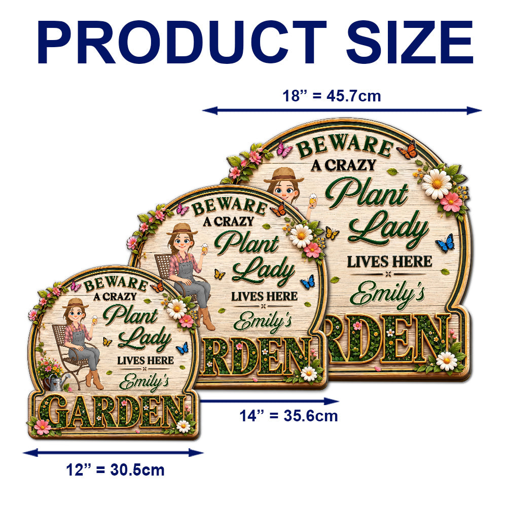 Custom 3D Home & Wall Decor, Birthday & Christmas Gift • Just The Stylized Lady - Personalized 3D Effect Wood Sign