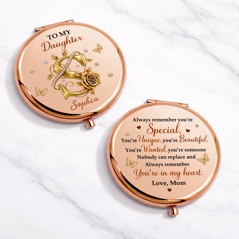 Always Remember You Are In My Heart - Personalized Compact Mirror