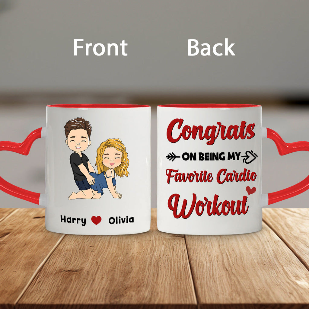 Custom Anniversary Keepsake Gifts For Couple • You Lucky Bastard - Personalized Heart Handle Mug