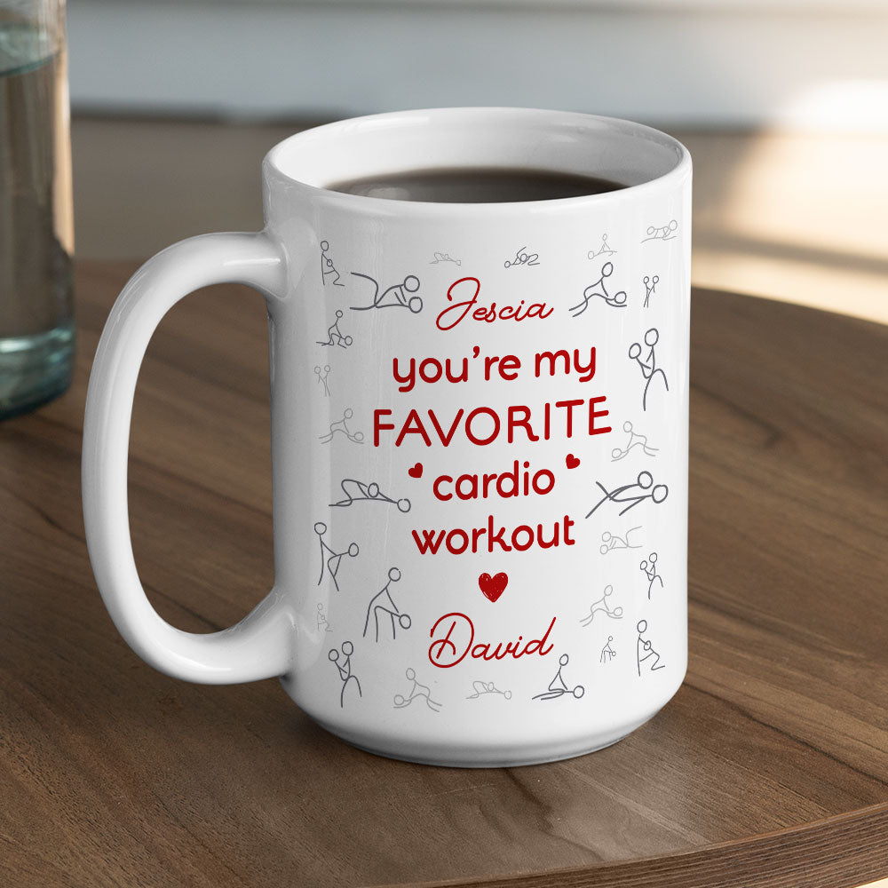 Custom Anniversary Keepsake Gifts For Couple • Favorite Cardio Workout - Personalized Coffee Mug