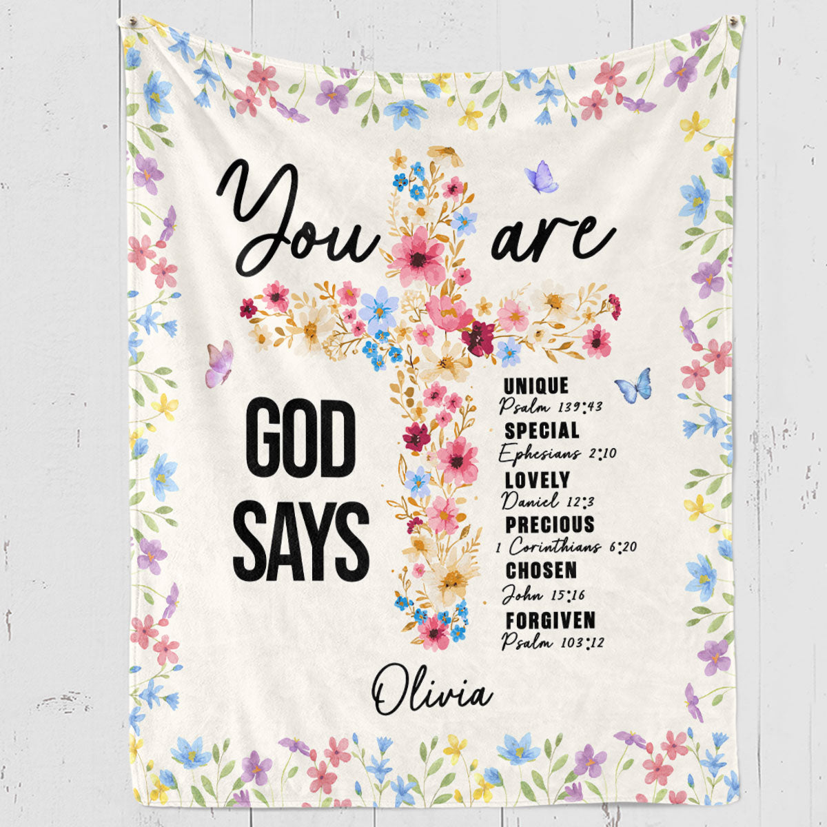 God Trusts You - Personalized Fleece Blanket