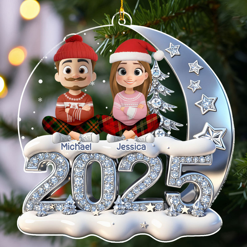 Custom Family Ornament, Christmas Gift for Family Members •  Beside You - Personalized 3D Effect Acrylic Ornament