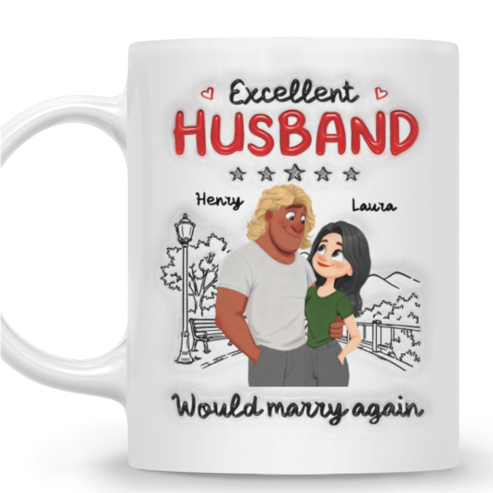 Custom Anniversary Keepsake Gifts For Couple • Five Out Of Five - Personalized 3D Inflated Effect Mug