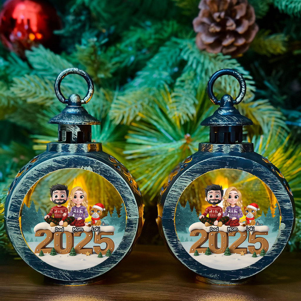 Custom Family Christmas Gifts, Holiday Decor • As A Family Now With Cats - Personalized 3D Effect Christmas Lantern