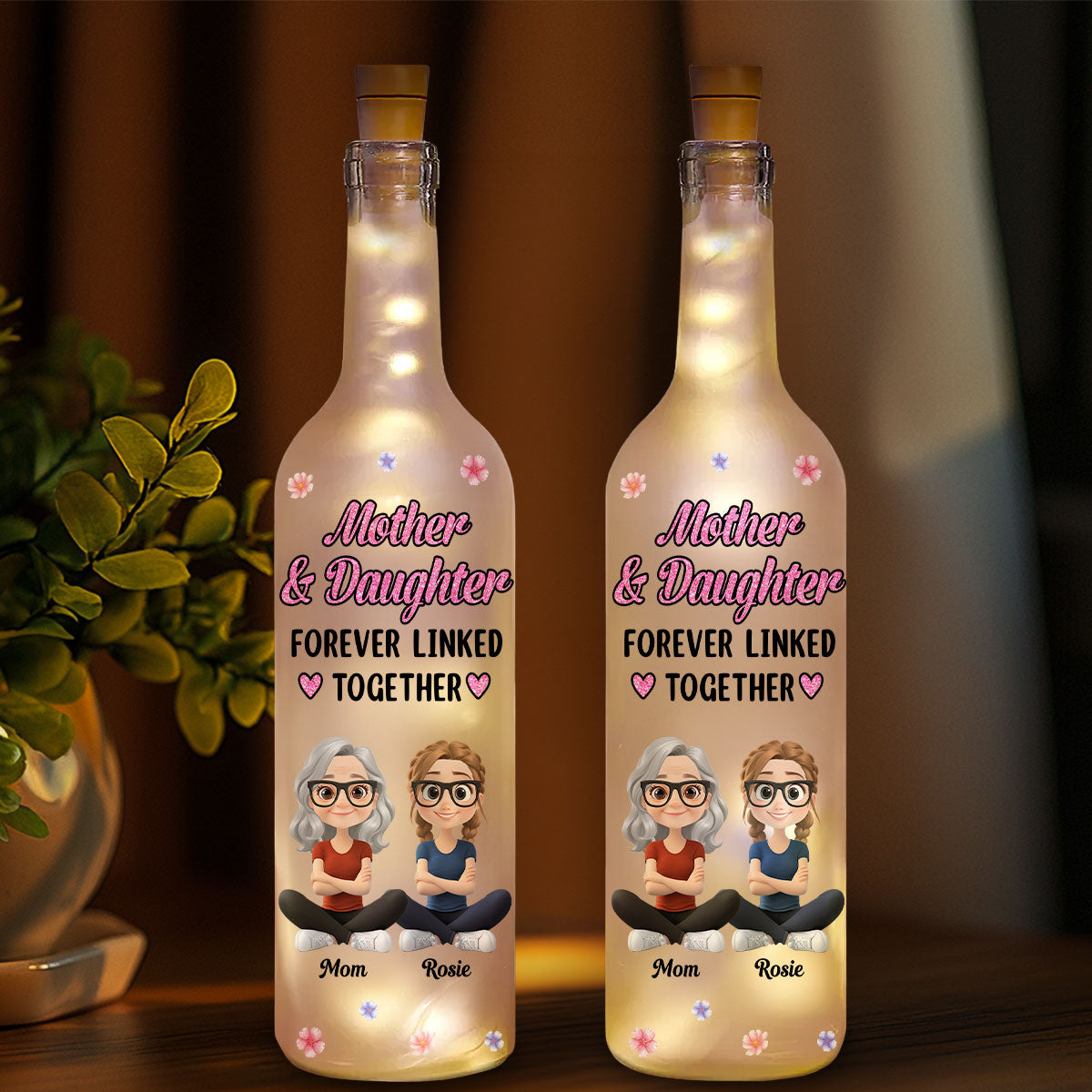 Loving Gift For Mommy - Personalized Bottle Lamp