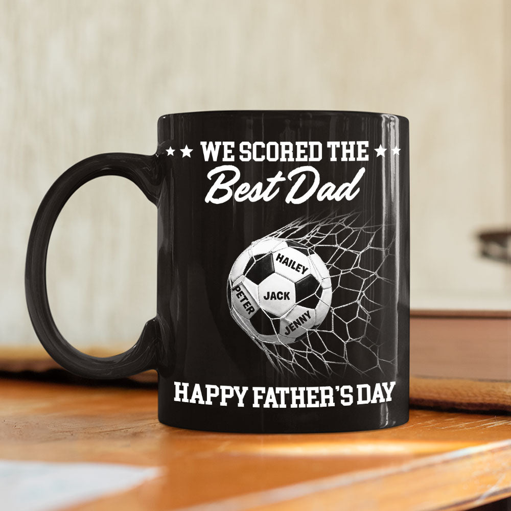Custom Father's Day, Special Gift for Dad & Grandpa • Scored The Best Dad - Personalized Coffee Mug