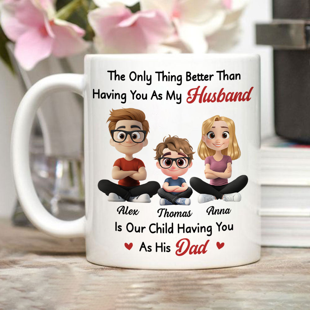 Custom Anniversary Keepsake Gifts For Couple • Having You As My Husband 2 - Personalized Coffee Mug