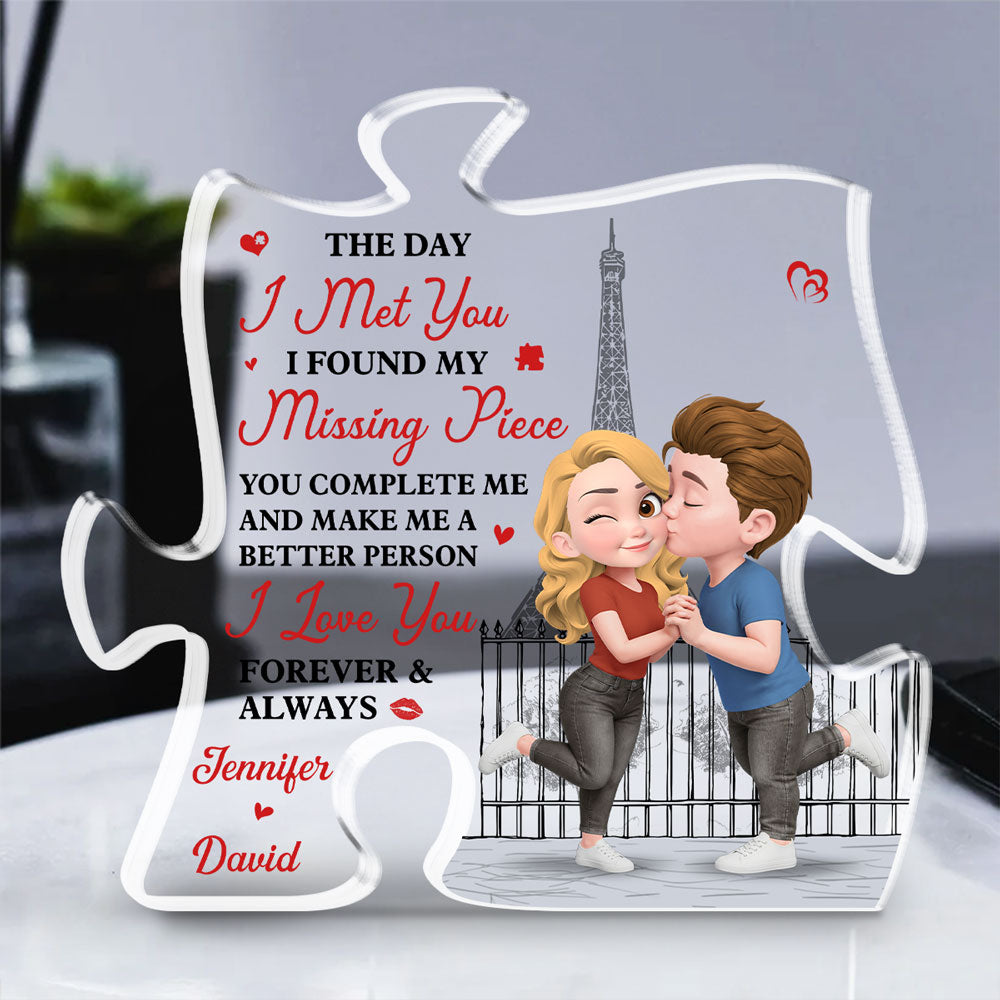 Custom Couple's Decor, Anniversary & Wedding Gift • Forever Starts The Day We Met - Personalized Acrylic Plaque