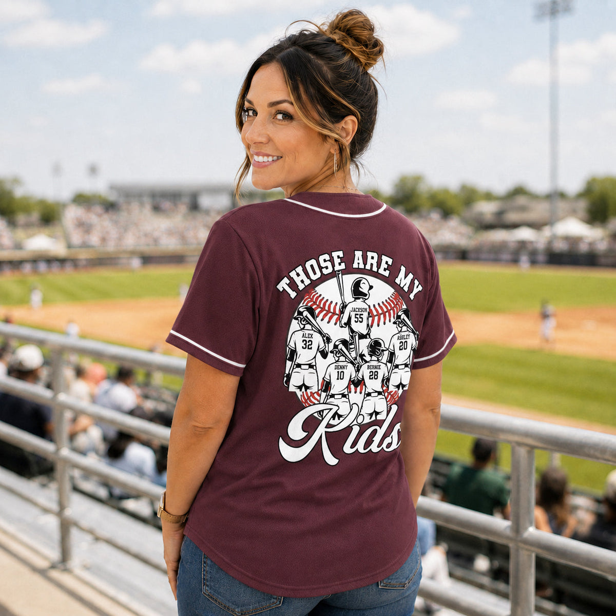 Ballpark Mom - Personalized Unisex Baseball Jersey