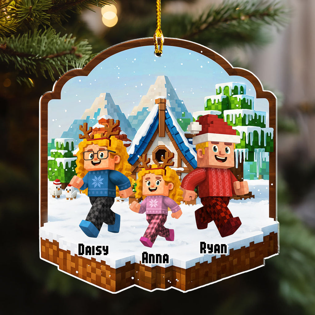 Custom Family Ornament, Christmas Gift for Family Members •  In The Jungle - Personalized Acrylic Ornament