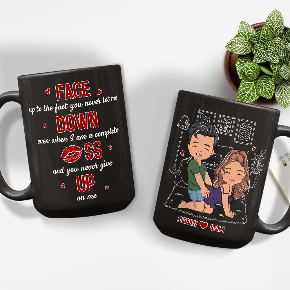Custom Anniversary Keepsake Gifts For Couple • Face Up To - Personalized Coffee Mug