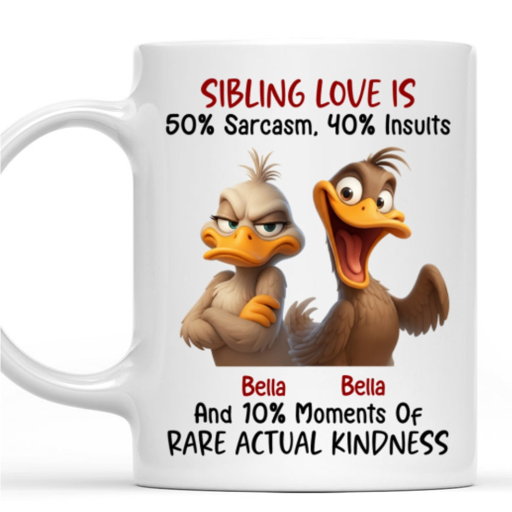 Custom Christmas & Birthday Gift for Brother & Sister • Sibling Love Sarcasm - Personalized Coffee Mug