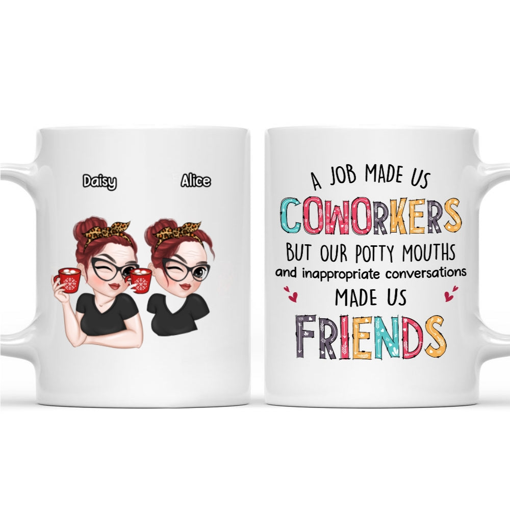 Custom Best Friend, Christmas & Birthday Friendship Keepsake Gift • What Made Us Friends - Personalized Coffee Mug