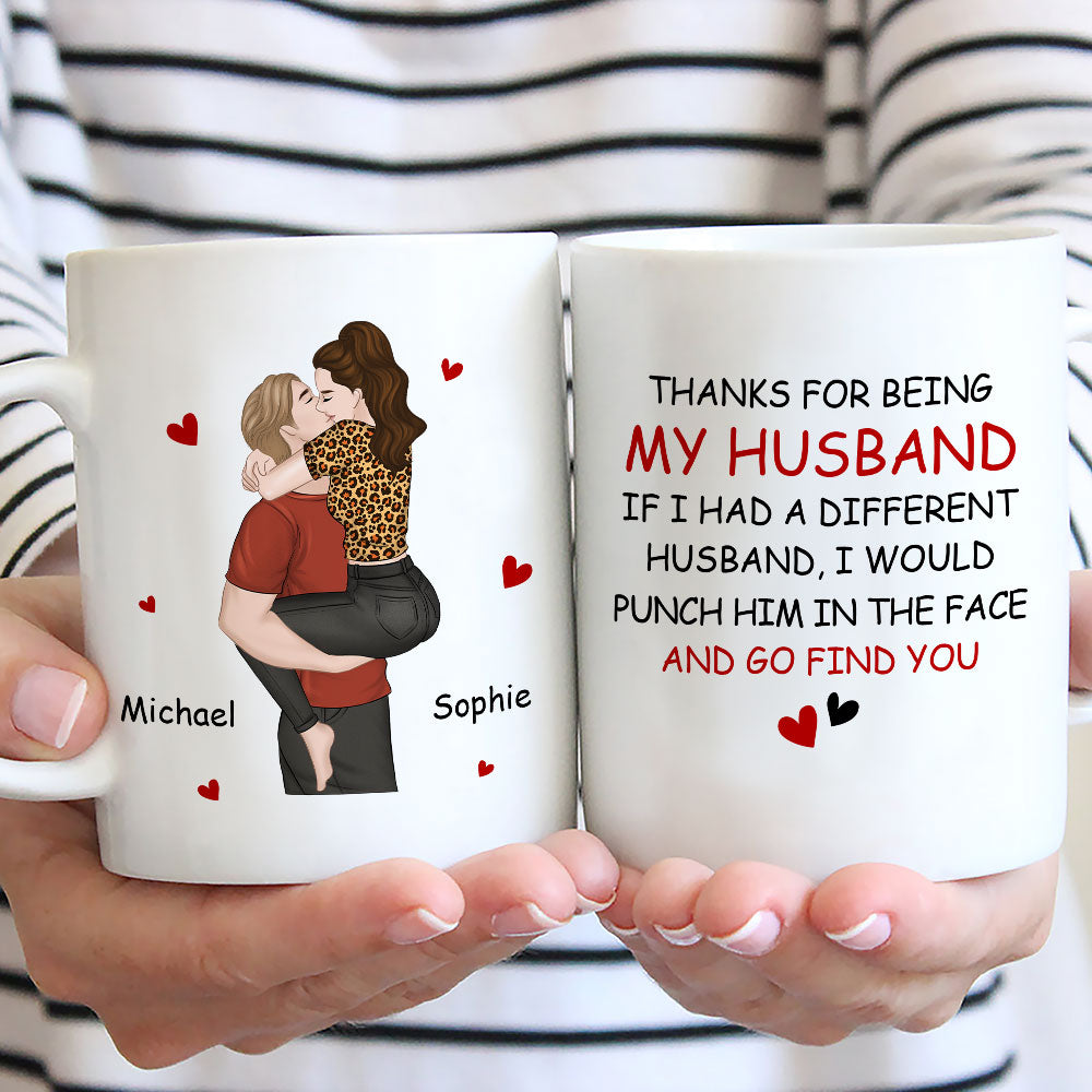 Custom Anniversary Keepsake Gifts For Couple • Punch Him And Go Find You - Personalized Coffee Mug