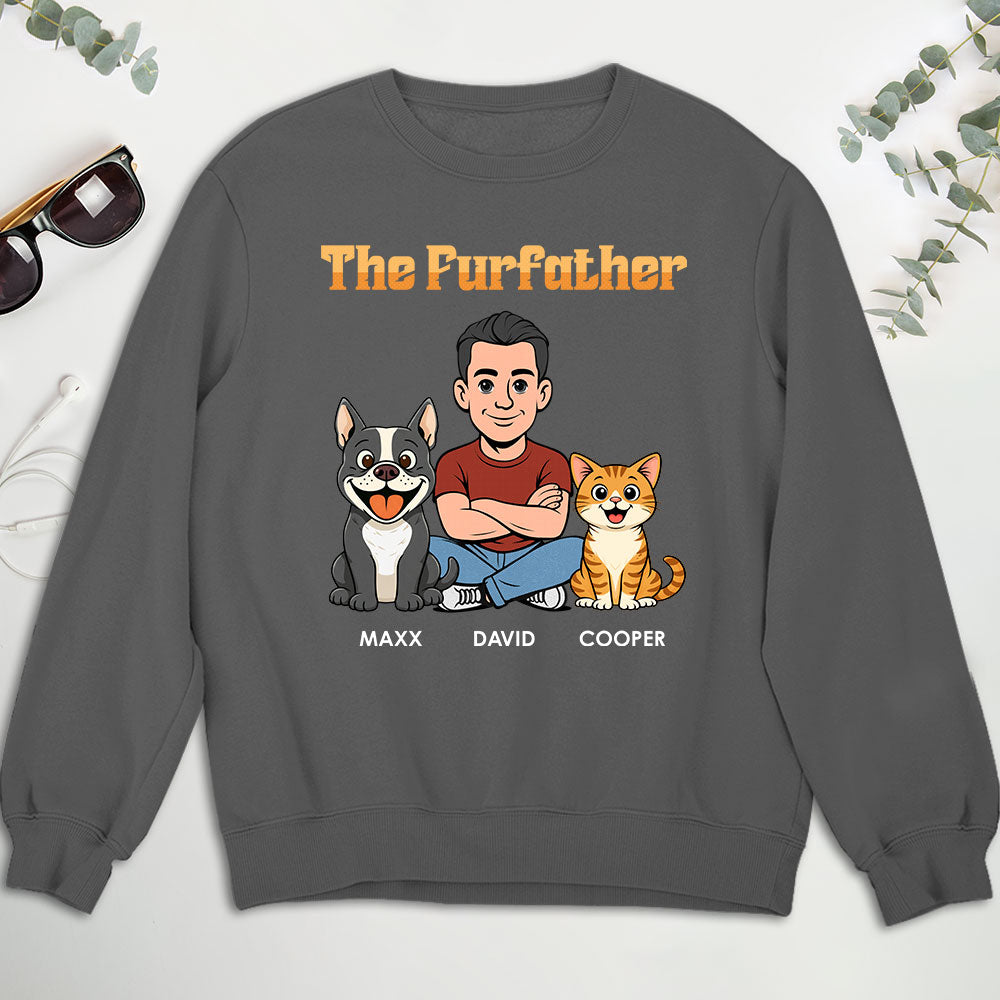 Custom Christmas & Birthday Keepsake Gift • The Furfather Retro - Personalized Shirt