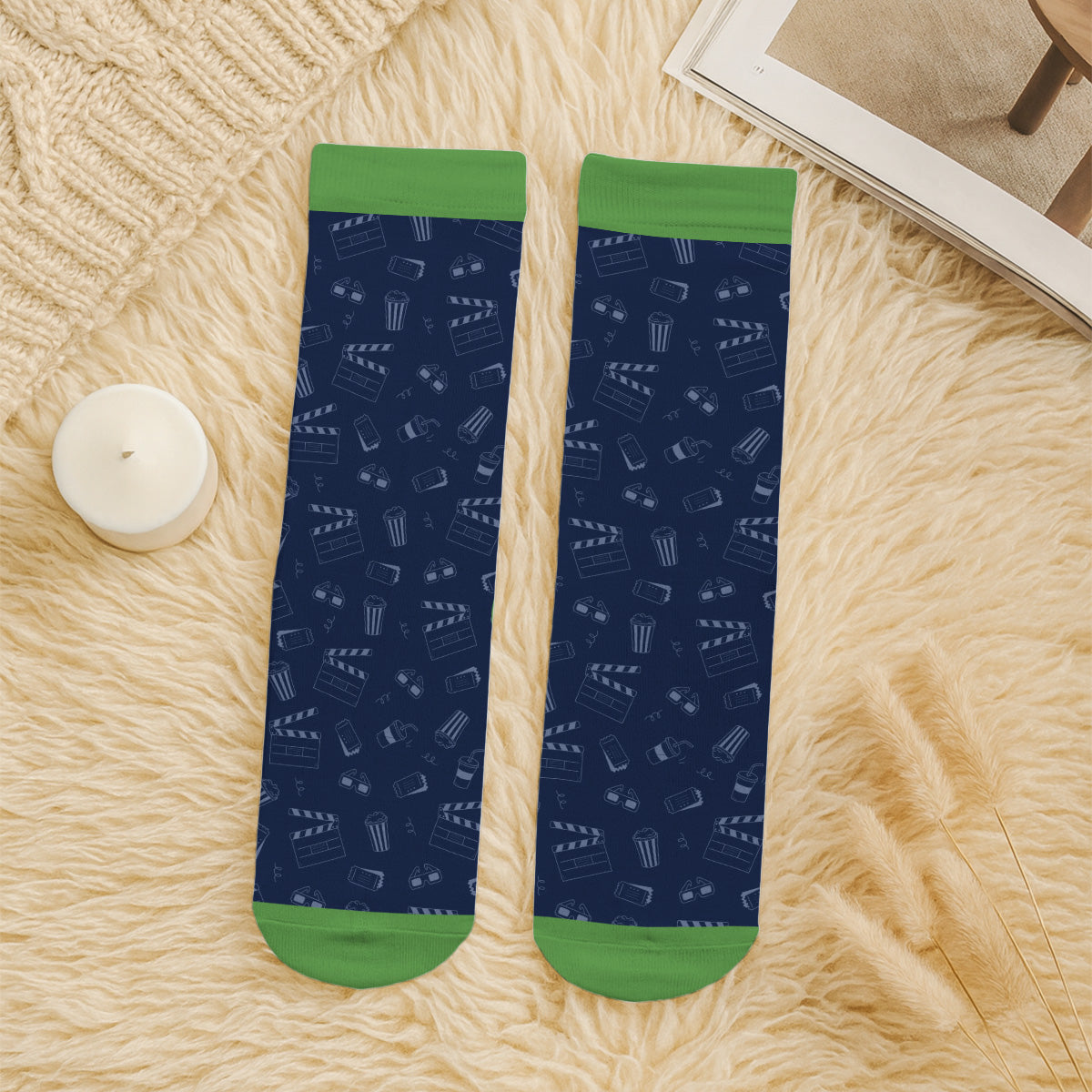 Custom Unique Footwear, Christmas Birthday Gift For Him & Her • Just One More Episode - Personalized Crew Socks