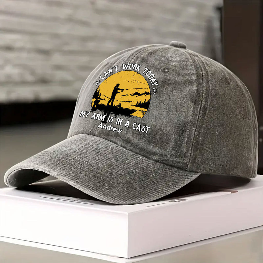 In A Cast - Personalized Vintage Washed Denim Cap
