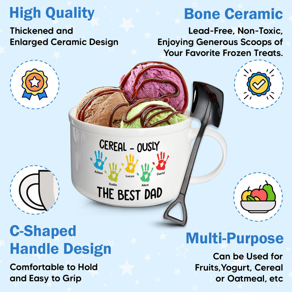 The Best Dad - Personalized Ceramic Bowl
